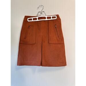 LOFT Brown Suede Mini Skirt